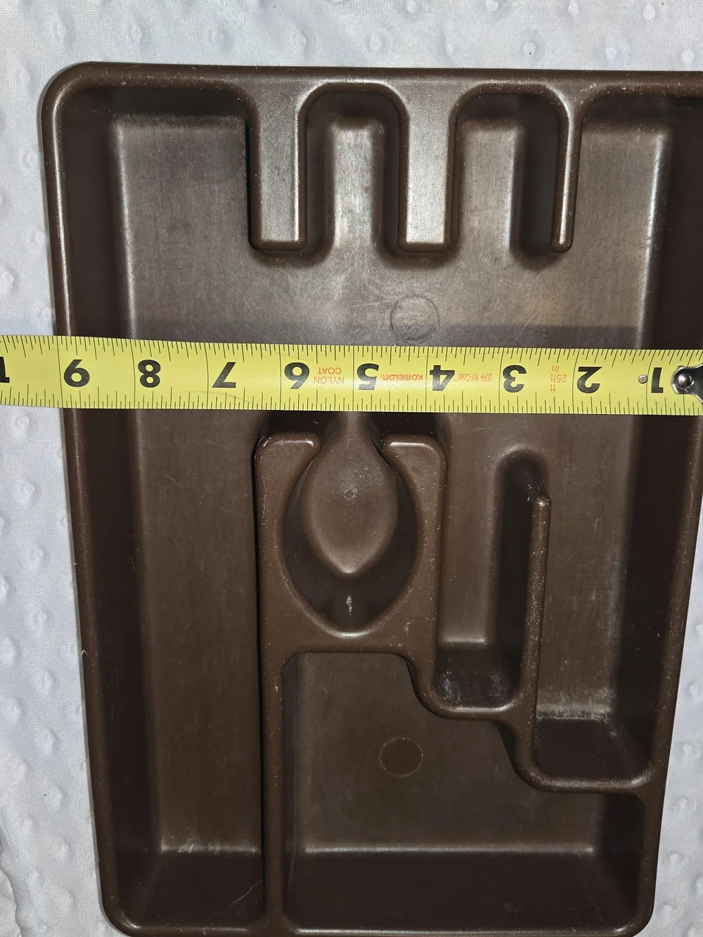Vintage Rubbermaid 5 Slot Brown Plastic Utensil Tray Organizer‎